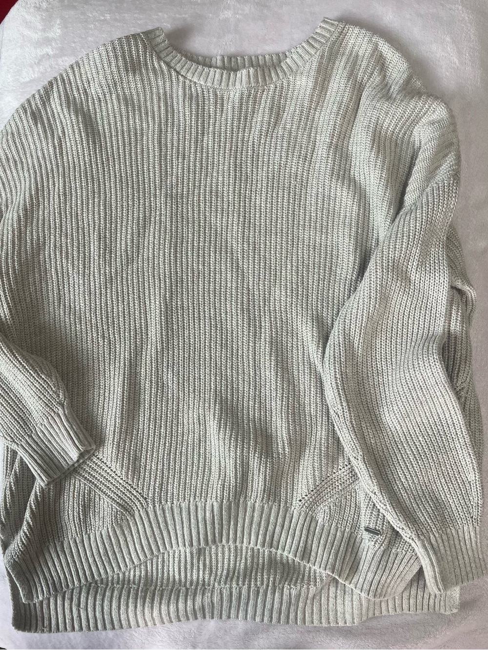 Hollister Mint Green Crewneck Knit Sweater